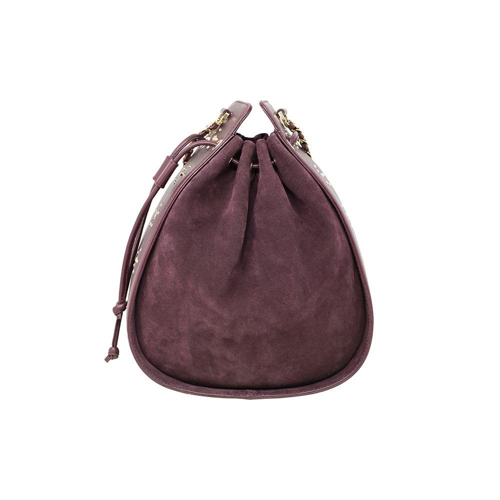 NITASURI - Diamond Burgundy Iconic Leather Handbag